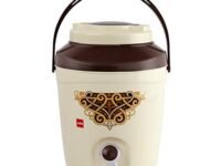 Cello Atlas Insulated Water Jug | Inner Stainless Steel Jug | Hot & Cold | Easy to Carry | 15 litres, Brown