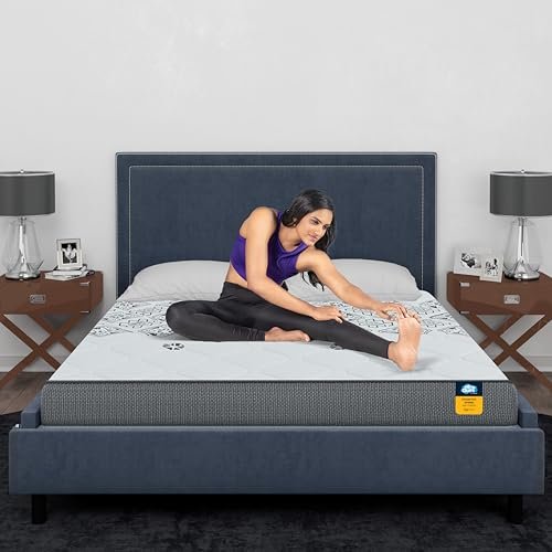 Centuary Mattresses Sleepables 8-Inch Double Size Ortho Pocketed Zero Partner Disturbance Plush Quilted Rolled Packed Pocket Spring Mattress (78x48x8)