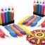 CraftVatika 24 Rangoli Colour Powder Tube Kit Diwali Decoration Items Bottles Tool Floor Art Rang for Home Navratri Pongal Pooja Mandir Decor (Pack of 12) (24 Count (Pack of 1))