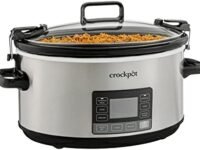 Crock-Pot 7-Quart Slow Cooker, Portable Programmable with Timer, Locking Lid, Stainless Steel; an Essential Kitchen Appliance, Perfect for Families and Gatherings