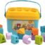 DODGE 'N WOLVES Non Toxic Abcd Geometric Shape Sorting & Stacking Toy For Toddlers Early Learning Development Activity Puzzle Toy For 18 Months+,16 Peices Blocks With Basket,Multicolor