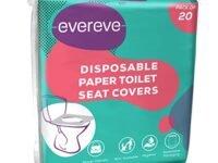 Evereve Disposable Paper Toilet Seat Covers for Women & Men, 20 sheets, No toilet-borne diseases, Water-resistant, Comfortable & hygienic, Easy to carry & use, Eco-friendly, Must for outdoors