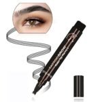 Eyebrow Pencil Beard Pen:Long Lasting Waterproof Filler with a Micro-fork Tip Seamless Beard Filler Natural Finish Beard Pencil for Enhancing Beard, Moustache, Eyebrows Color and Shape(Black)