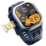 Fire-Boltt 4G Pro Volte Calling Smart Watch- 2.02” TFT Display, 4G Nano-SIM GPS, Health Suite, Sports Modes, 400mAh Battery (Blue)