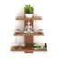 Furniture Cafe® Wooden Wall Shelves for Living Room | Wall Shelf for Home Decor Items | Floating Book Rack for Study Room, Office (3Tiers | Size- Standard | Colour- Teak Natural)