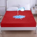 GADDA CO Cotton Feel Terry Ultra Soft Waterproof Mattress Protector - 72 * 48 - Twin/Single Bed - Maroon