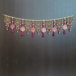 GIFT JAIPUR Mygiftyshop Handmade Door Hanging Pink Lotus Style Door Bandarwal Toran (Tl-07)- Diwali Ganesh Pooja New Year Inauguration Wedding Festival Home Decor (40 Inch X 8 Inch)