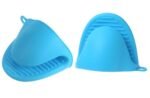 GLUN® Silicone Fingure Protector Oven Slevees, Silicone Anti-scalding Oven Gloves Mitts Potholder Pair (Blue OG)