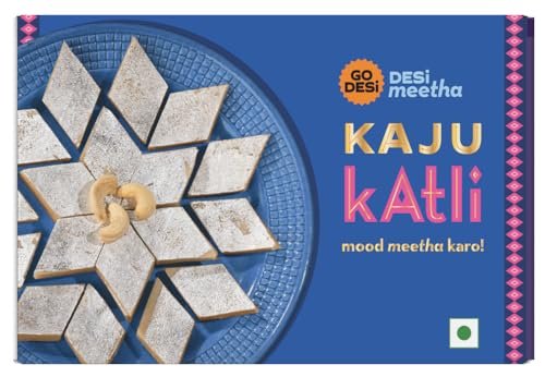 GO DESi Classic Kaju Katli 200 grams, Made with Cashew Nuts, Sweets Indian Mithai, Indian Sweets Gift Pack