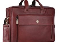 HAMMONDS FLYCATCHER Genuine Leather Office Bag for Men, 15.6 Inch Professional Leather Laptop Bag for Men, Adjustable Strap and Multiple Compartments, Leather Bag for Men - 1 Year Warranty