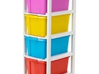 JUTERI Plastic Studio 6 XL Free Standing Chest of Drawers (30 Cm X 38 Cm X 116 Cm) Standard (Multicolour, 6XL Multi Big Size(6XL), Matte)