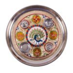 Jaipur Ace Diwali Pooja Thali - Design for Diwali Festival Ethnic Puja Thali Gift for Diwali, Home, Temple, Office, Wedding Gift (Pattern 1)