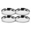 KC Stainless Steel Dinner Plate/Khumcha Plate/Thali Apple Shape Set of 4 Plates (Diamm. 27 Cms)