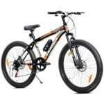 Leader Beast 26T Multispeed (7 Speed) Mountain Bike with Front Suspension & Dual Disc Brake - MATT Black/SEA Green. Ideal for 12 + Years (Frame: 18 Inches)