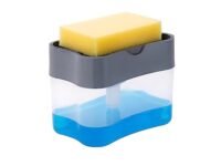 Leawall 2 in 1 Soap Dispenser for Dishwasher Liquid Holder, Liquid Dispenser Through Pump (Multi-Color, 400 ML) with Sponge
