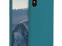 M Cart Silicon Microfiber Back Case Cover for iPhone Xs case Cover/iPhone 10 Cover/iPhone X Back Case (Greenish Blue)