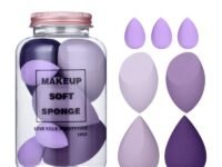MACPLUS Makeup Sponge Set Beauty Blender with Egg Case, Soft Sponge For Liquid Foundation, Creams, and Powders Latex Free Wet and Dry Makeup (Multicolor 4 Big + 3 Mini -7 Pcs set)