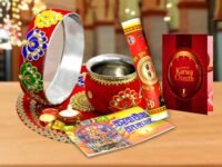 ME & YOU Karwa Chauth Pooja Thali Set for Women | Karwa Chauth Thali Decorated | Thali for Karwa Chauth Poojan (Set of 8)