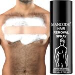 Mancode Hair Removal Cream Spray for Men, Hair removal spray for men, Painless Body Hair Removal for Back, Chest, Legs, Arms, Underarms & Intimate Areas, Fast Acting in 3-6 Minutes (200 ml)