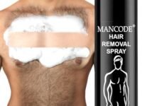 Mancode Hair Removal Cream Spray for Men, Hair removal spray for men, Painless Body Hair Removal for Back, Chest, Legs, Arms, Underarms & Intimate Areas, Fast Acting in 3-6 Minutes (200 ml)