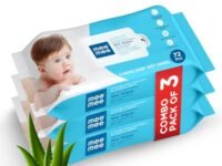 Mee Mee Baby Gentle Wet Wipes with Aloe Vera extracts, 72 counts, Pack of 3