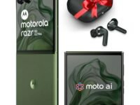 Motorola razr 50 Ultra (Spring Green, 12GB RAM, 512GB Storage) | with Moto Buds+ | Moto ai | 4.0" External AMOLED Display | Snapdragon 8s Gen 3 | 6.9" AMOLED 165Hz Display | 32MP Selfie Camera