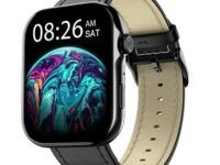 Noise ColorFit Ultra 3 Bluetooth Calling Smart Watch with Biggest 1.96" AMOLED Display, Premium Metallic Build, Functional Crown, Gesture Control with Leather Strap (Classic Black)