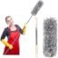 PERDIA Microfiber Feather Duster Bendable & Extendable Fan Cleaning Duster With 100 Inches Expandable Pole Handle Washable Duster For High Ceiling Fans,Window Blinds, Furniture (King)