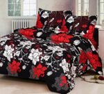 PLEDGE CREATIONS Glace Cotton 215 TC King Size Bedsheets for Double Bed with 2 Pillow Covers