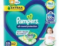 Pampers All round Protection Pants,Double Extra Large size baby diapers (XXL) 42 Count,15-25kg,Anti Rash diapers, Lotion with Aloe Vera