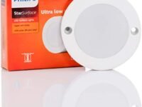 Philips 3W StarSurface Striker Cabinet Warm White Flush Mount Ceiling Lamp (Pack of 1)