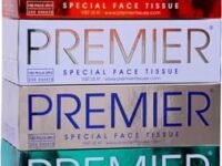 Premier Box Face Tissue 100 PULLS 2PLY(Pack of 4=400 Pulls ,800 Sheets)