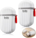 Raxon Innovation Soap Holder|Portable Plastic Self-Draining Soap Stand Leakproof Soap Box for Bathroom, Outdoor Camping, Traveling (Pack of 2, White Travel Soap Holder)