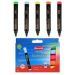 Reynolds SELECTO Highlighter | Set Of 5 | Chisel Tip Fine Grip Highlighter | Perfect for Professional & Student Work | No Bleed Dry Quick Highlighter, Multicolor
