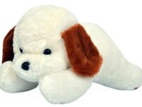 Richy Toys White Dog Cute Plush Soft Toys for Kids Birthday Gift 26 cm