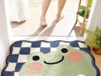 Roseate Frog Super Soft Anti Skid (40x60 cm) Super Absorbent Mats Microfibre 2000 GSM Door Mats for Home/Bathroom/Bedroom/Kitchen/Floor Mat (Pack of 1)