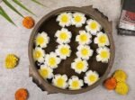 SATYAM KRAFT 12 Pcs Artificial Big Fake Foam Hawaii Beach Water Floating Flowers for Decoration, Pooja Thali, Festival & Events, Home, Table, Badroom,Room, DIY Craft (6 cm) (White)