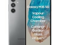 Samsung Galaxy M35 5G (Thunder Grey,6GB RAM,128GB Storage)| Corning Gorilla Glass Victus+| AnTuTu Score 595K+ | Vapour Cooling Chamber | 6000mAh Battery | 120Hz Super AMOLED Display| Without Charger