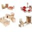 Shy Shy, Miniature Bedroom, Guestroom, Kitchen, Bathroom Mini Wooden Furniture Set for Perfect Combination for Dollhouse/Kids