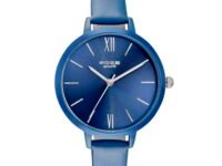 Sonata Poze Quartz Analog Blue Dial Leather Strap Watch for Women-SP80075KL02W