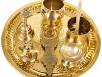 Spillbox Swastik Christmas Plates Aluminium Gold Color