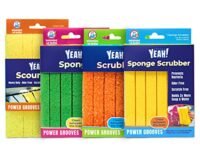 Sponge Yeah! 4 Pack Assortment and Starter Kit - Heavy Duty Non-Scratch Sponge Scrubber, Scrubber, Scour Pad and Sponge for Washing Dishes and Household Cleaning