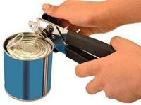 Stainless Steel Manual 3-in-1 Can Opener/Tin Opener/Bottle Opener with Smooth Edge & Rotating Knob with Comfortable Anti Slip Hand Grip Tin Cutter-1Pcs