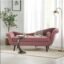 Star Crafts Velvet Diwan Couch Sofa Relax Lounger Lounge Sofa Diwan Chaise Couch Sofa With Wooden Legs For Home & Office Color (3-Person Sofa, Pink)