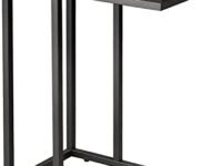 Star Work C Table End Table|Couch Tables That Slide Under|Chair Side Table|Living Room,Bedroom|Wide End Table For Couch Sofa And,Laptop Tv Tray (End Table 24"(H) X19(W) X12(D) Black) - Engineered Wood