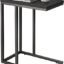 Star Work C Table End Table|Couch Tables That Slide Under|Chair Side Table|Living Room,Bedroom|Wide End Table For Couch Sofa And,Laptop Tv Tray (End Table 24"(H) X19(W) X12(D) Black) - Engineered Wood
