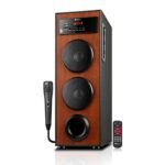 TRONICA Dhwani DJ 40W Bluetooth Tower Home Theater System with Free Wired MIC, Supports Pendrive/SD Card/FM/Aux/TV with Remote