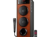 TRONICA Dhwani DJ 40W Bluetooth Tower Home Theater System with Free Wired MIC, Supports Pendrive/SD Card/FM/Aux/TV with Remote