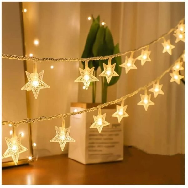 The Purple Tree Decorative Star String LED Lights for Diwali Christmas Wedding - 3 Meter (1 pc, 20 Stars) Festive led Lights, Diwali Decorative Lights, led String Light