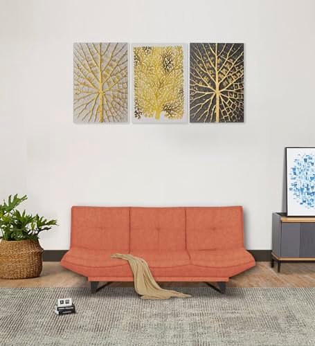 Trevi | Ken | Sofa Cum Bed 3 Seater in Terracotta Colour | 3 Year Warranty